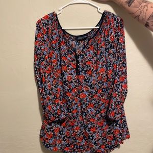 Floral work blouse